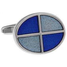 Dark And Light Blue Stoving Varnish Cufflinks 162482