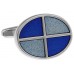 Dark And Light Blue Stoving Varnish Cufflinks 162482