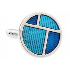 Light And Dark Blue Stoving Varnish Cufflinks 160886