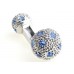 Light Blue Rhinestone Cufflinks 156631