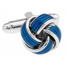 Light Blue Stoving Varnish Knot Cufflinks 168098