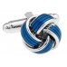 Light Blue Stoving Varnish Knot Cufflinks 168098