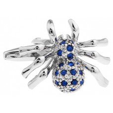 Blue Crystal Spider Cufflinks