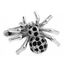 Spider Cufflinks With Inset Swarovski Crystals