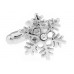 Snow Flake Cufflinks With Crystal Inset Snow Flake Cufflinks With Crystal Inset