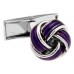 Purple And Silver Stoving Varnish Knot Cufflinks 151264