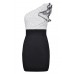 Layered One Shoulder Polka Dot Dress
