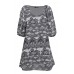 Lace Print Tunic Dress