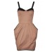 Contrast Trim Bodice Tulip Dress
