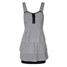 Contrast Stripe Tulip Dress