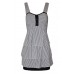 Contrast Stripe Tulip Dress