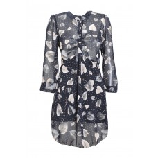 Leaf Print Tea Dress