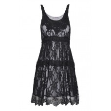 Contrast Lace Tiered Dress Contrast Lace Tiered Dress