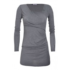 Ruched Side Long Sleeve Top