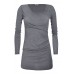 Ruched Side Long Sleeve Top