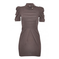 Button Collar Knitted Dress