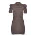 Button Collar Knitted Dress