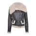 Faux Sheepskin Aviator Jacket