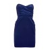 Asymmetric Velvet Bandeau Dress