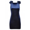 Velvet Shoulder Detail Dress