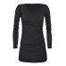 Ruched Side Long Sleeve Top