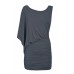 One Shoulder Drape Sleeve Dress