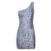 One Shoulder Sequin Dress