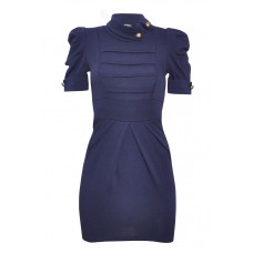 Button Collar Knitted Dress