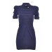 Button Collar Knitted Dress