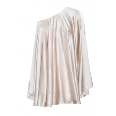 One Shoulder Drape Satin Dress One Shoulder Drape Satin Dress