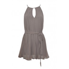 Keyhole Pleat Tie Dress