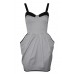 Contrast Trim Bodice Tulip Dress