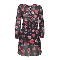 Leaf Print Tea Dress