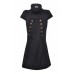 Brass Button Collar Dress