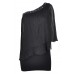One Sleeve Pleat Layered Dress
