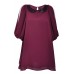 Beaded Collar Split Sleeve Dress