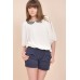 Tfnc Roxy Beaded Collar Top