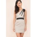 Tfnc Asymmetric Lace Strip Dress