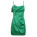 Strappy Asymmetric Pleat Dress