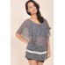 Tfnc Spot Print Chiffon Top