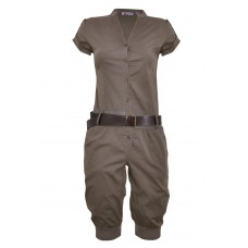 Belted 3/4 Length Jumpsuit