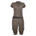 Belted 3/4 Length Jumpsuit