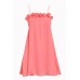 Pleat Chiffon Flower Detail Dress