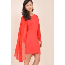 Tfnc Chiffon Cape Sleeve Dress