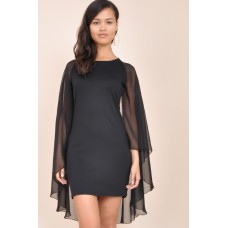 Tfnc Chiffon Cape Sleeve Dress