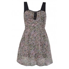 Floral Print Chiffon Tea Dress