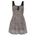 Floral Print Chiffon Tea Dress