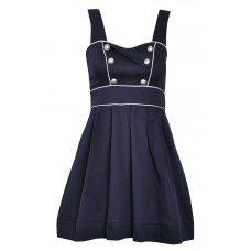 Nautical Contrast Piping Dress