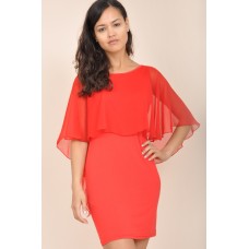 Tfnc Chiffon Cape Dress