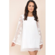Tfnc Lace Sleeve Shift Dress
